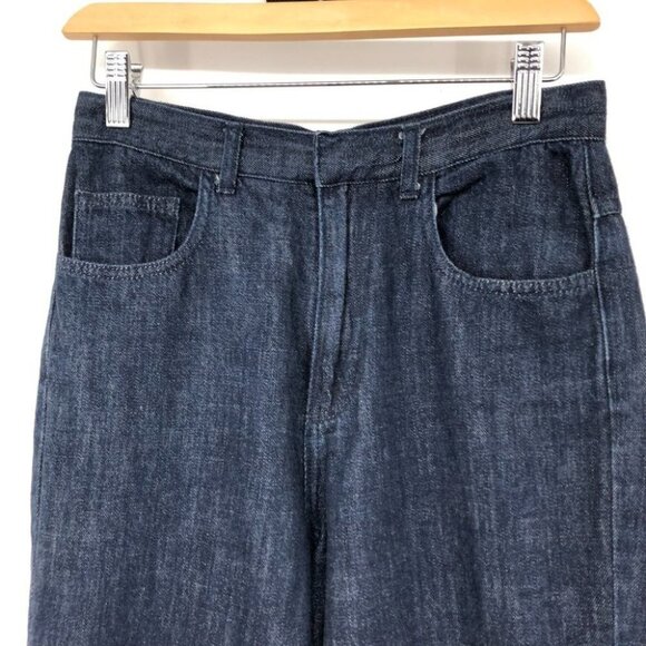 Marques Almeida Dark Wash loose leg raw hem 5 pocket jeans size 8 - Picture 3 of 13